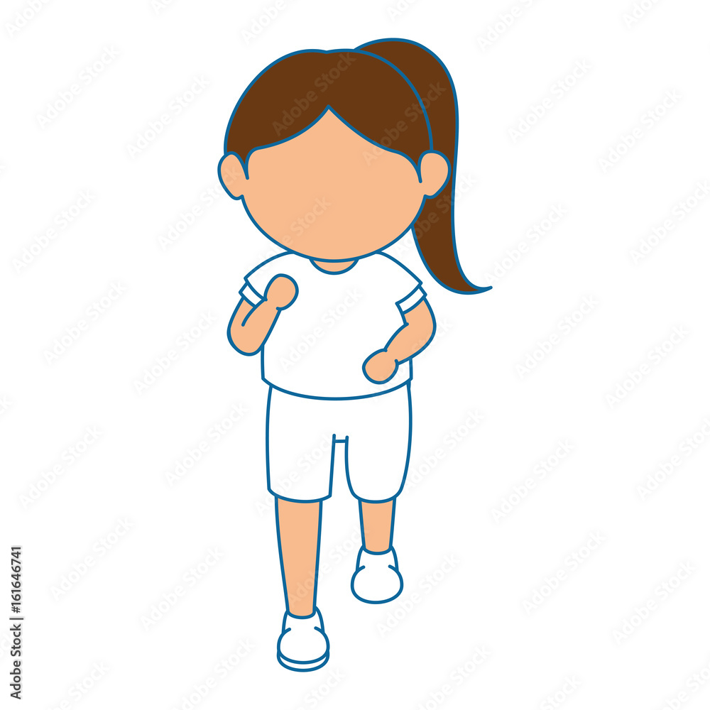 avatar girl icon over white background colorful design vector illustration