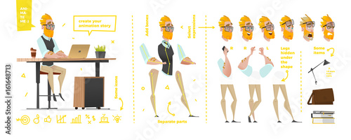 Stylized characters set for animation.