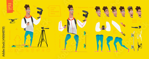 Stylized characters set for animation.