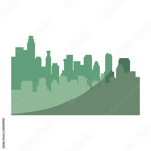 city view silhouette icon vector graphic illustration