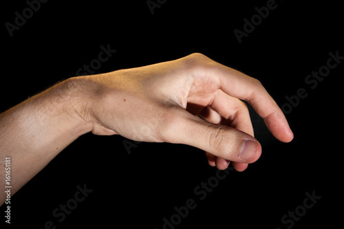 Man hand pointing