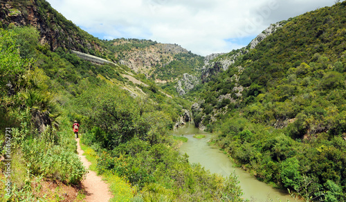 Senderismo en el Cañón de las Buitreras, Cortes de la Frontera, provincia de Cádiz, España photo