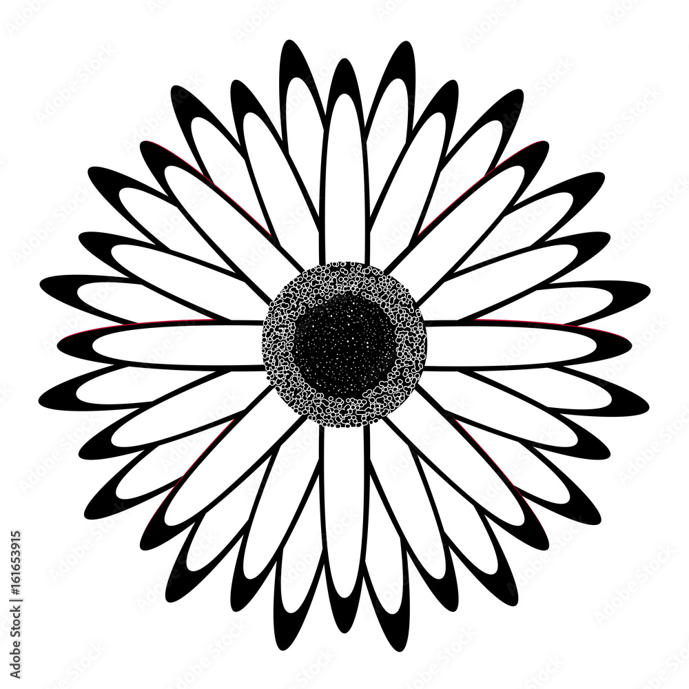 Fototapeta premium Isolated flower silhouette