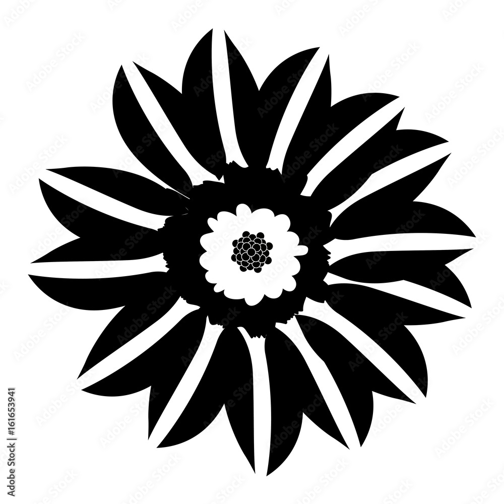 Isolated flower silhouette Isolated flower silhouette