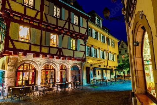 Panorama of the colorful town of France in the Alsace region Colmar © DD25
