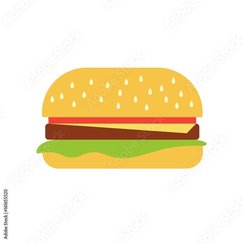 Simple flat hamburger icon on white background