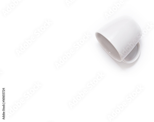 Obraz na płótnie White cup on white background w salonie
