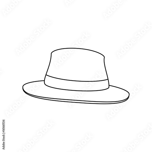 isolated beach hat icon vector graphic illustration