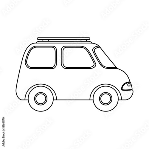 isolated travel car icon vector graphic illustration