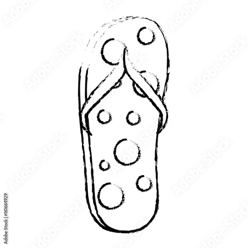 isolated beach flip flop icon vector graphic illustration