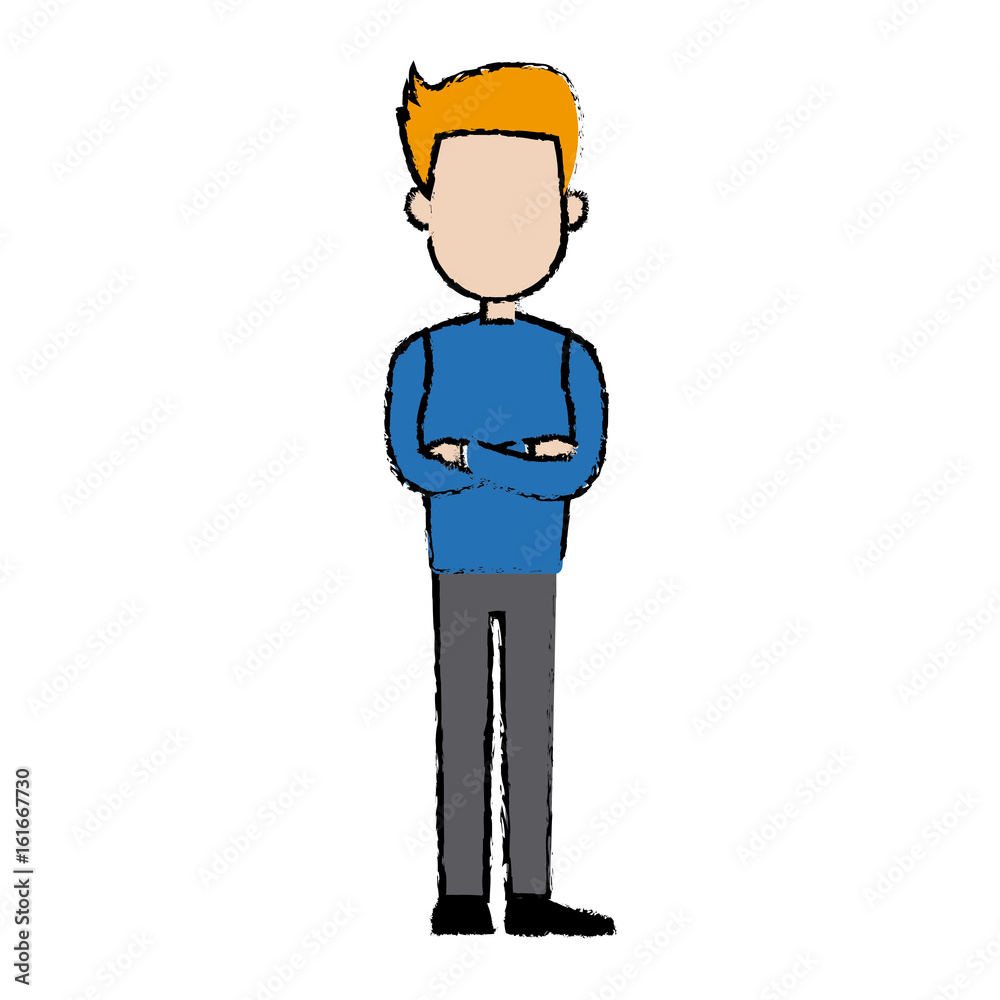 man standing male character people image vector illustration man standing male character people image vector illustration
