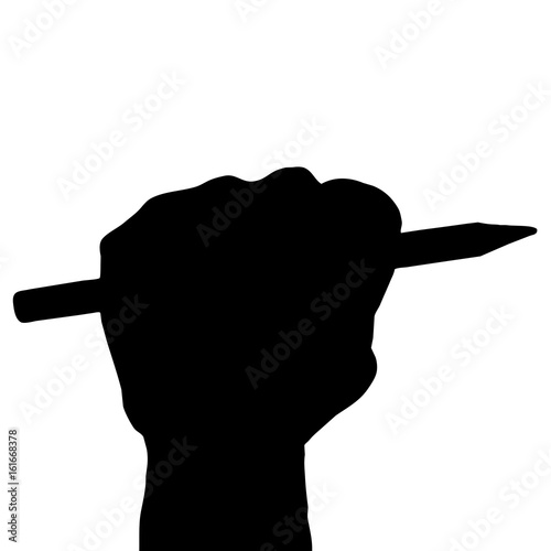 mano agarrando lapicero