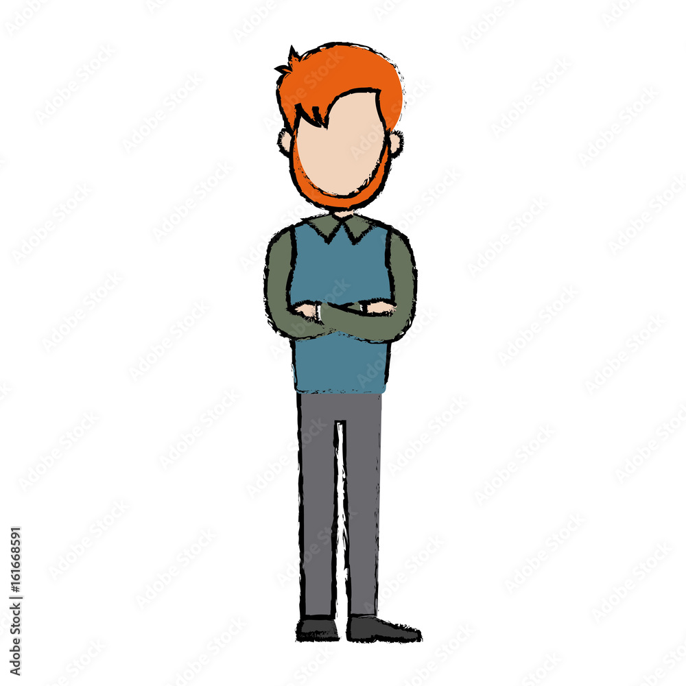 man standing male character people image vector illustration man standing male character people image vector illustration