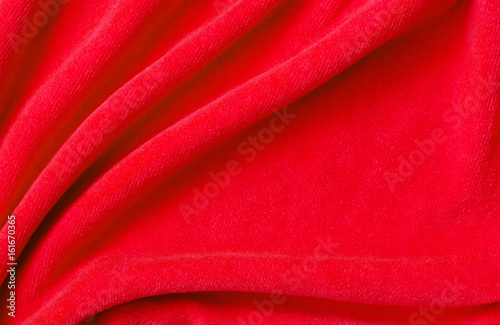 фотографія Red draped velvet textile
