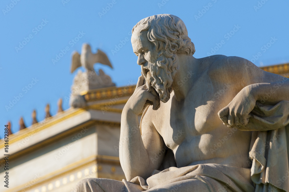 classic statue Socrates - obrazy, fototapety, plakaty 