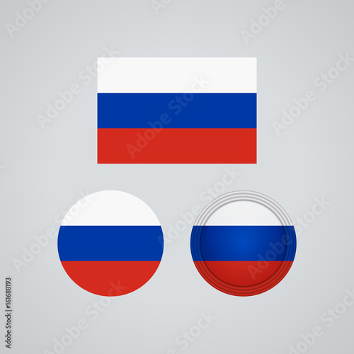 Free Download Russian trio flags, vector illustration - GFXLoad