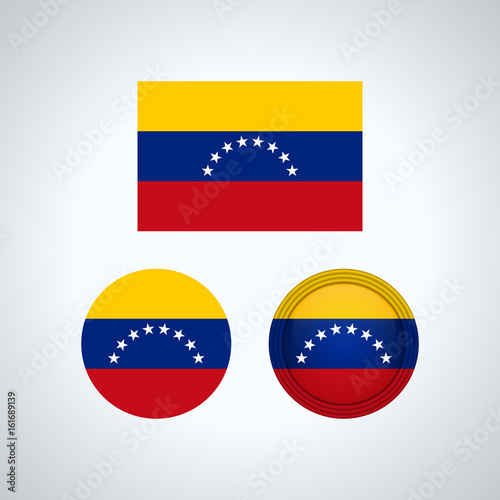 Free Download Venezuelan trio flags, vector illustration - GFXLoad