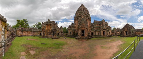 Panomrung stone castle, famous public historic travel place in Buriram Thailand.