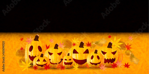 ハロウィン　かぼちゃ　和紙　背景 