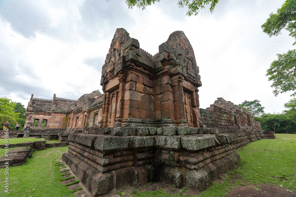 Panomrung stone castle, ancient historic travel place in Buriram province of Thailand