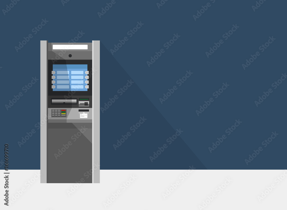 ATM machine in bank or office