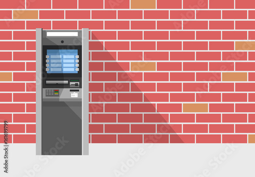 ATM machine in bank or office