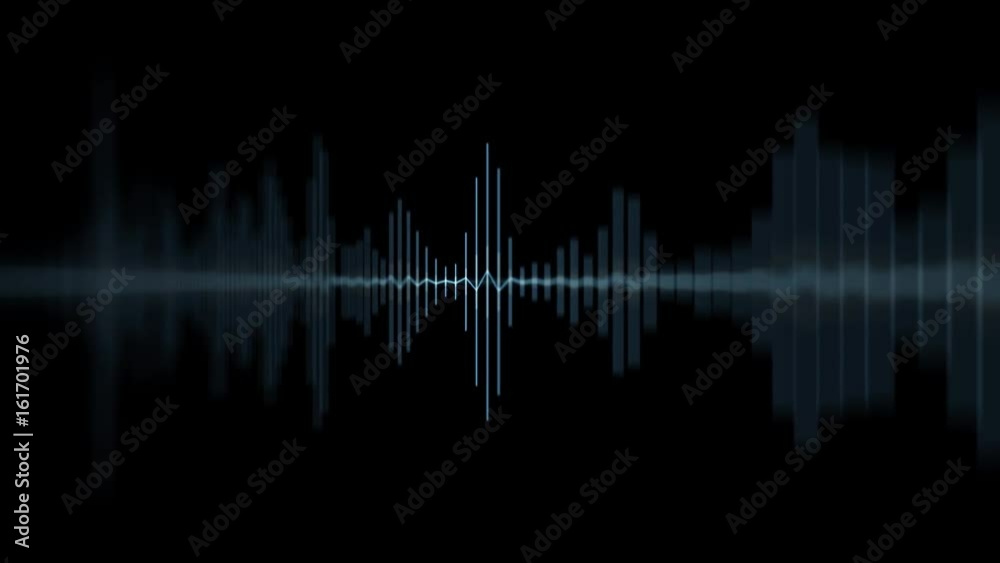 Blue Sound Wave Spectrum