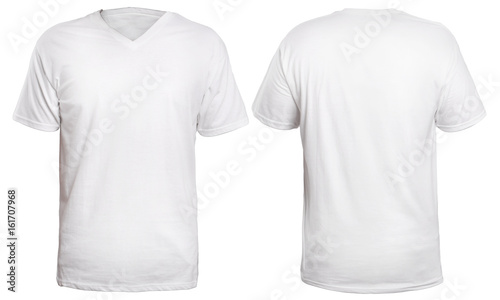 White V-Neck Shirt Mock up