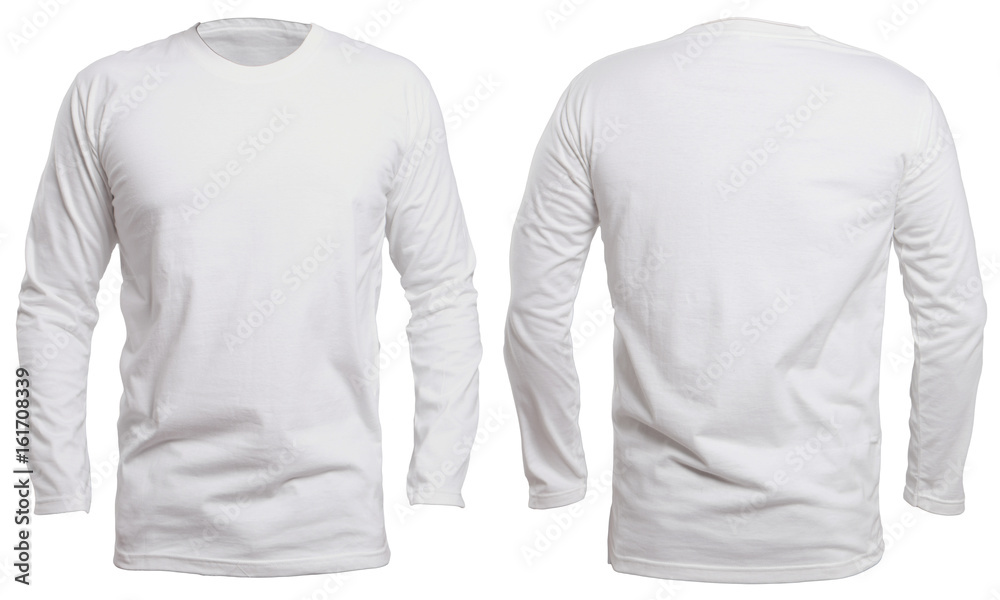 White Long Sleeve Shirt Mock up Stock Photo | Adobe Stock