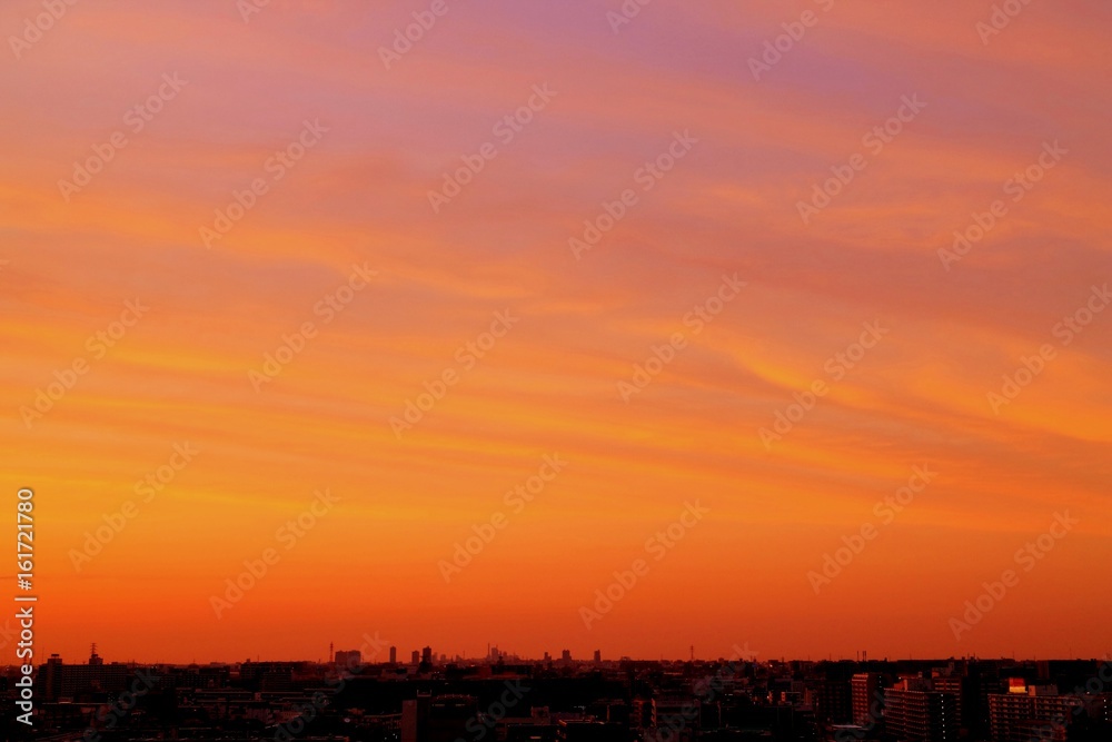 幻想的な初夏の夕景