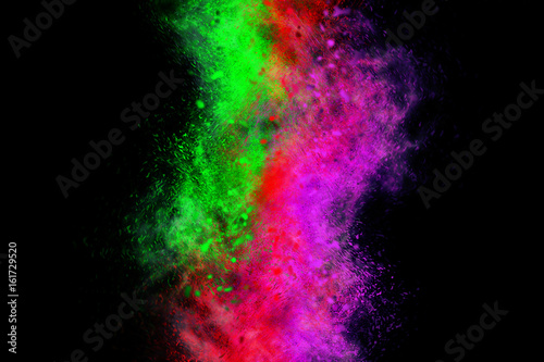 Abstract design of Multi color on black background