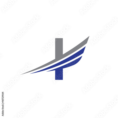 initial letter I logo wing