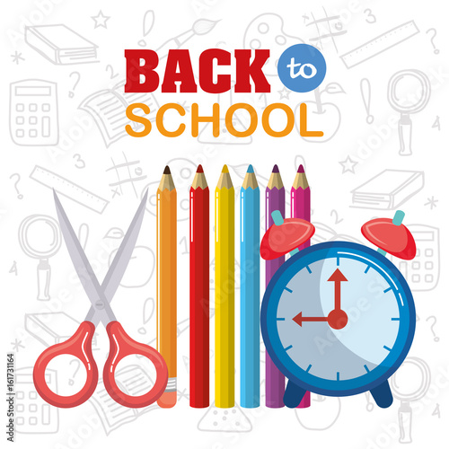 school elements vector illustration