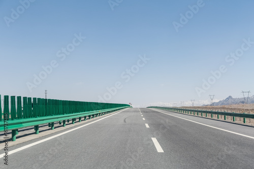 highway on gobi desert
