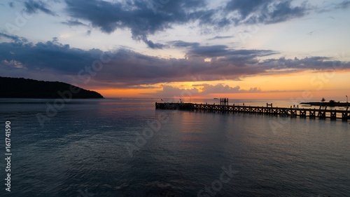 Fototapeta Naklejka Na Ścianę i Meble -  summer time sunset view on tropical island