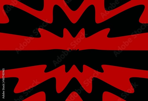 Red and Black Abstract Illustration