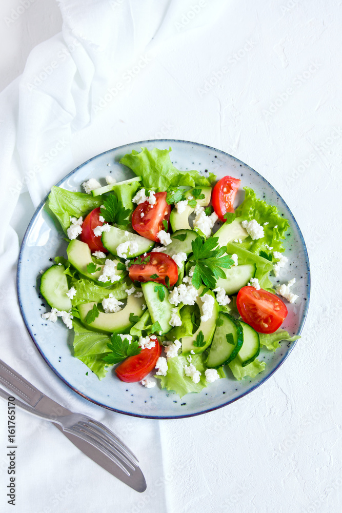 Vegetable salad with feta Vegetable salad with feta
