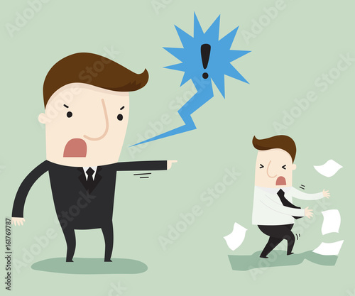Fotografie Manager complain a worker