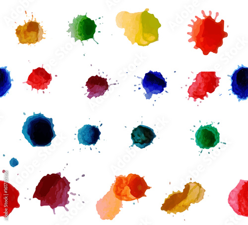 Watercolor vector seamless pattern. 