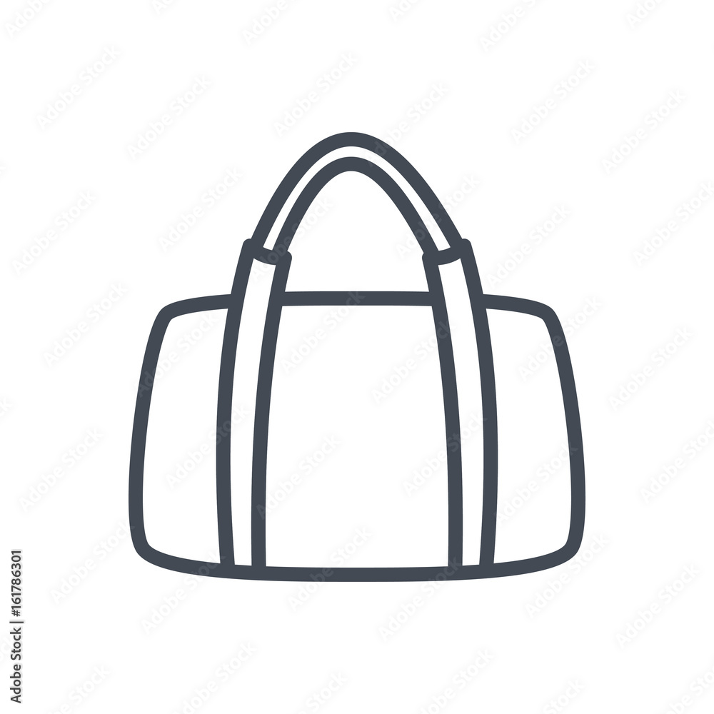 Women hand bag accessory line icon Women hand bag accessory line icon
