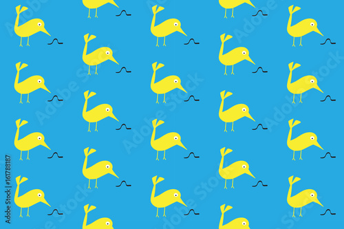 Abstract yellow bird pattern photo