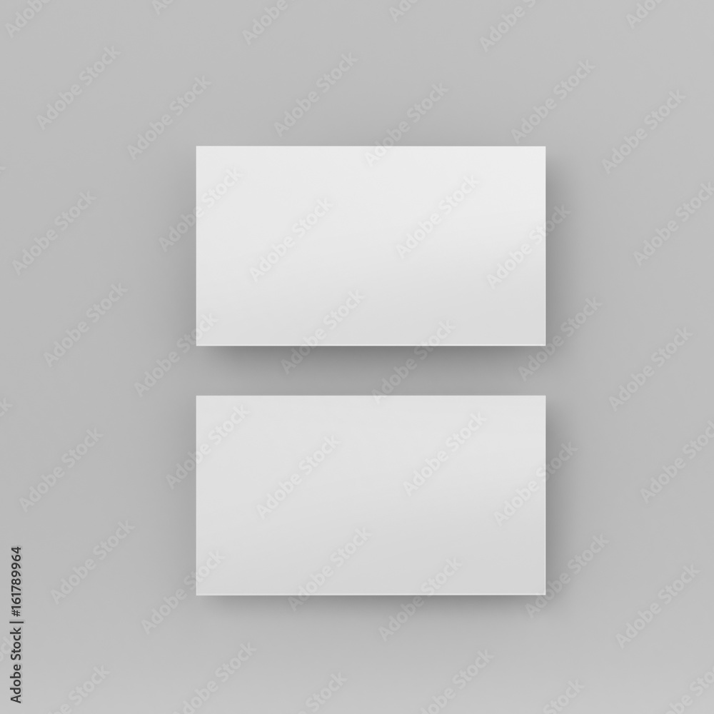 Blank white 3d visiting card template 3d render illustration for mock up and design presentation. Blank white 3d visiting card template 3d render illustration for mock up and design presentation.