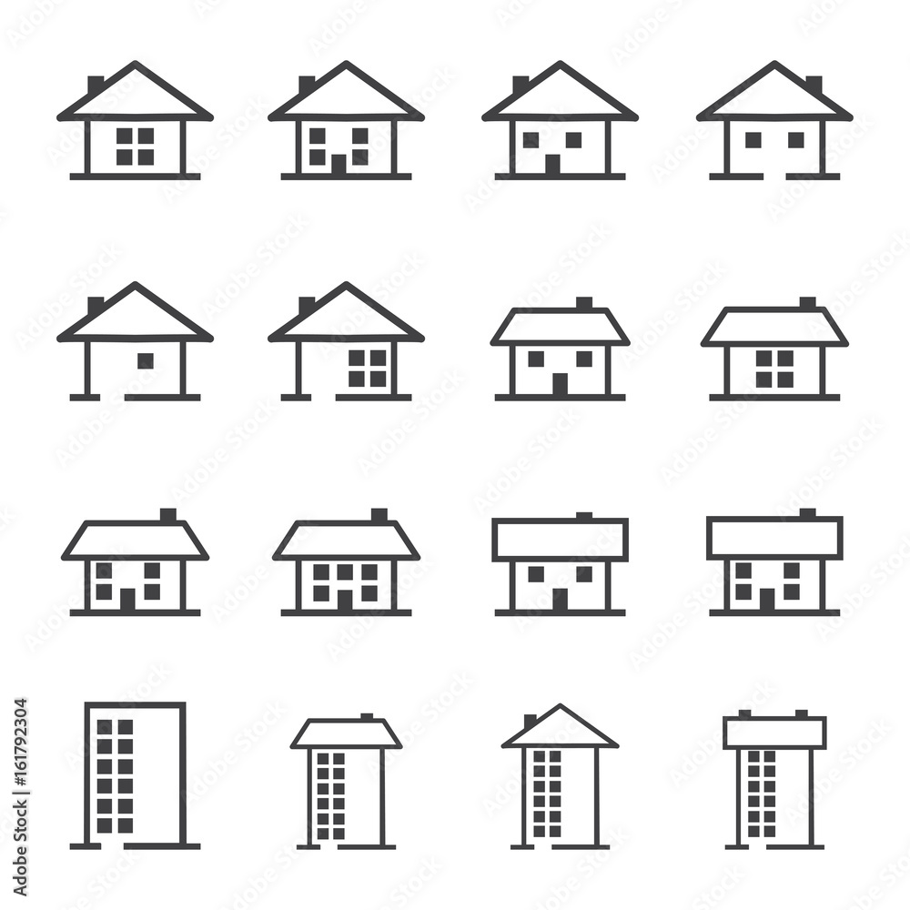 house , home , real estate icons set. vector illustration.