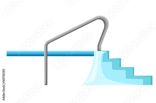 Springboard icon in flat style on a green background Web site page and mobile app design vector element.