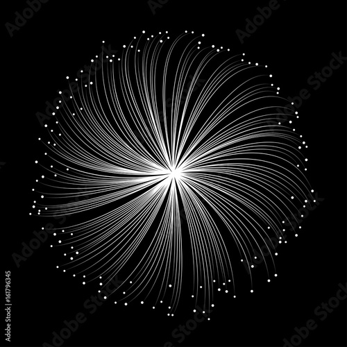 Abstract white geometric composition.