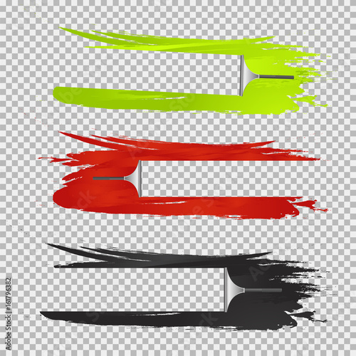Three squeegees. Window cleaning effects.