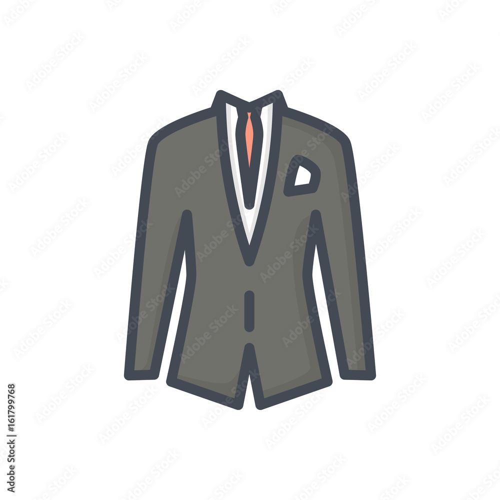 Business Suit Clothes Colored Icon Business Suit Clothes Colored Icon