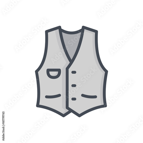 Vest Clothes Colored Icon