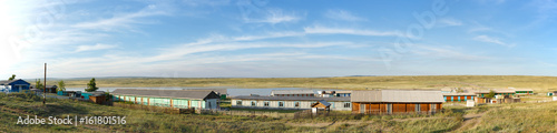 Панорамный вид на курорт Дус-Холь на одноименном соленом озере. Республика Тува, Южная Сибирь, Россия, центр Азии. © avtk