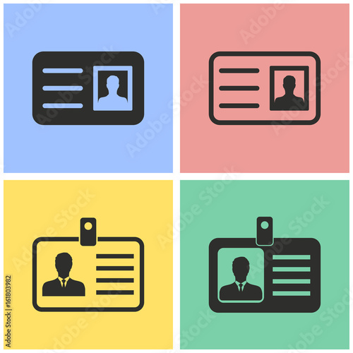 Identification card - vector icon.